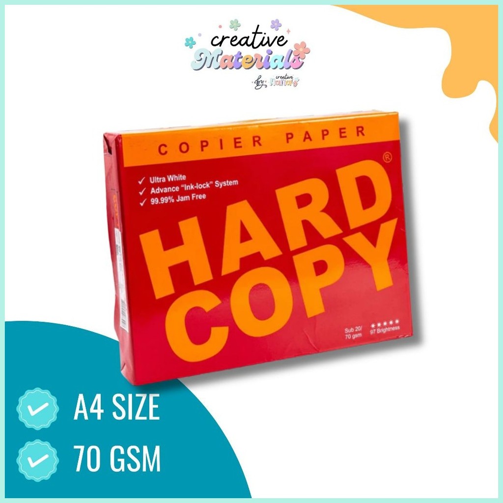 HARD COPY BOND PAPER A4 SIZE 70 GSM | Shopee Philippines