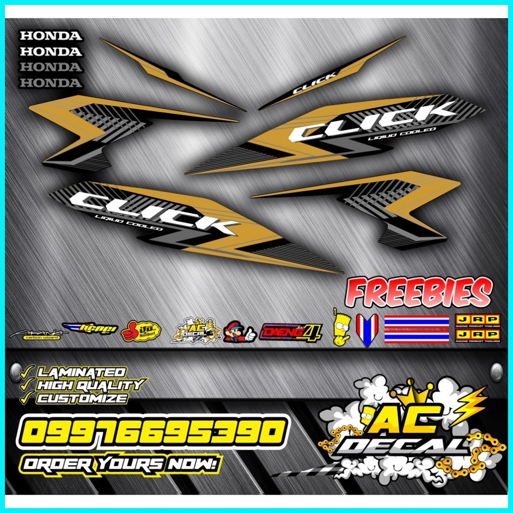 Honda Click v4 Stock decal custom colors | Shopee Philippines