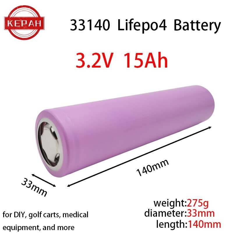 33140 Lifepo4 3.2V 15Ah For DIY 4S 12V 24V 36V 48V Ebike E-Scooter ...