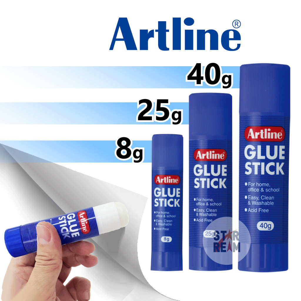 Artline Glue Stick/ Gam Pelekat (8g/ 25g/ 40g) Gam Pekat/ Adhesive Glue ...