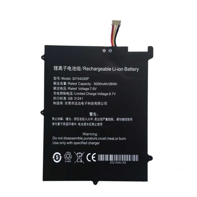 7.6V B 5000Mah Teclast F6 Plus 30154200P Laptop Tablet Battery 7-Wire ...