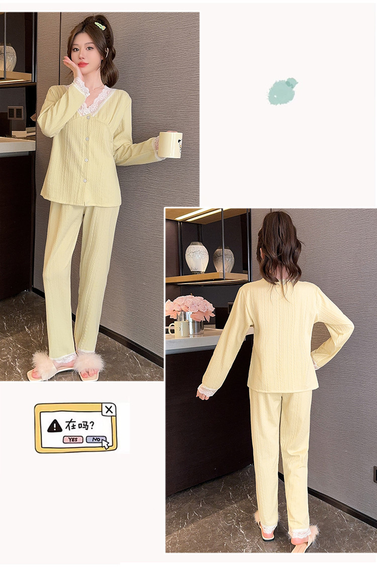 Pajamas for Woman M5XL Plus size Pajamas Cotton Autumn Long sleeves