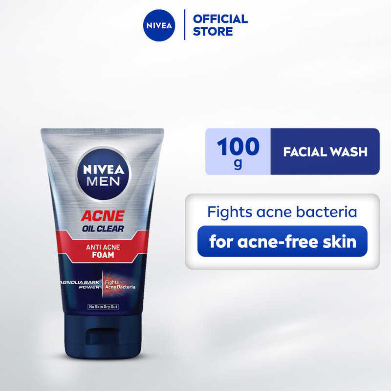 NIVEA MEN COD Facial Wash Acne Oil Malinaw na Foam, Cleaner for Oily ...