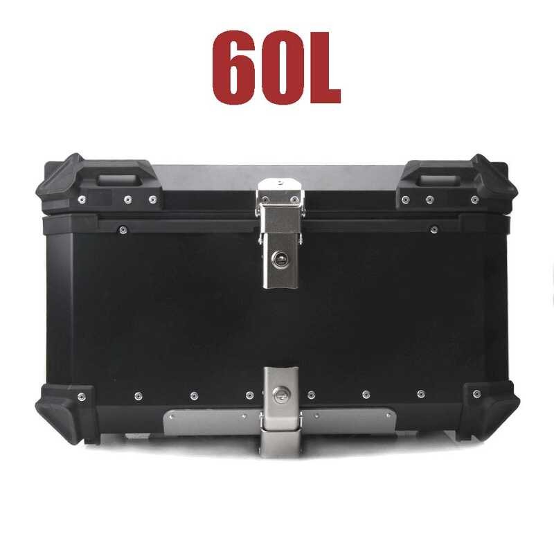 60L Liter Motorcycle Lage Trunk Top Box Case Waterproof Helmet Aluminum ...