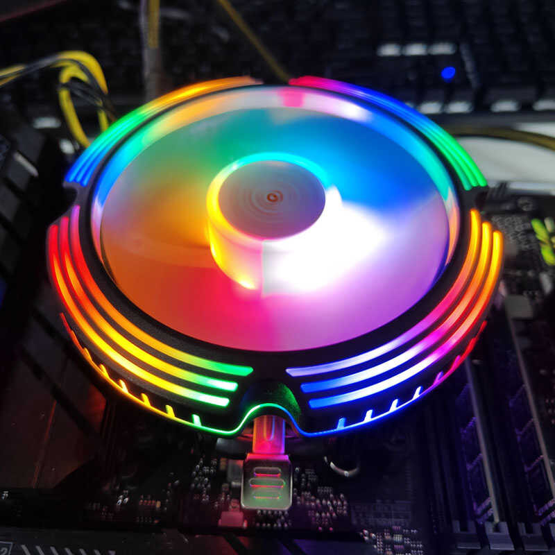 120Mm CPU Air Cooler 4Pin PWM Cooling PC Radiator Fan For Intel 2011 ...