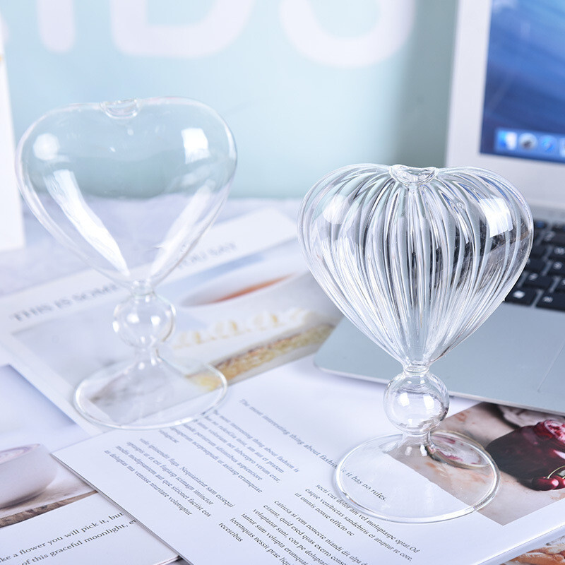 HeartShaped Tail Glass Traparent Glasses Cup Beer Vodka Brandy Bar