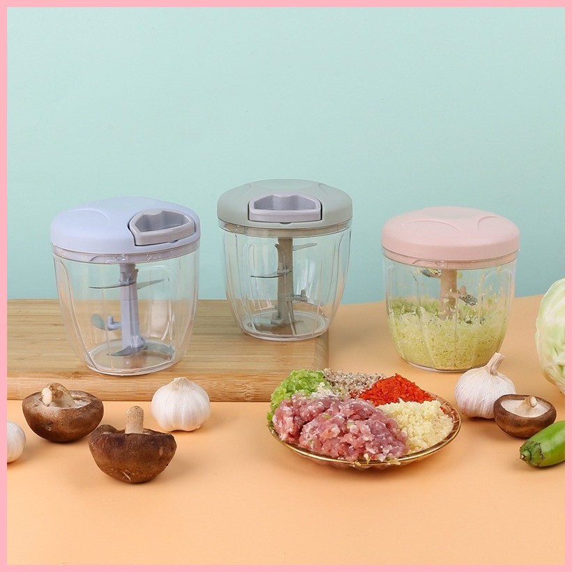 Hand Chopper Manual Rope Food Processor With Pounding Garlic Cutting ...