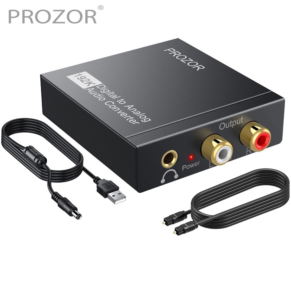 PROZOR 192Khz Digital Audio DAC SPDIF Optical Analog L/R RCA Convete ...