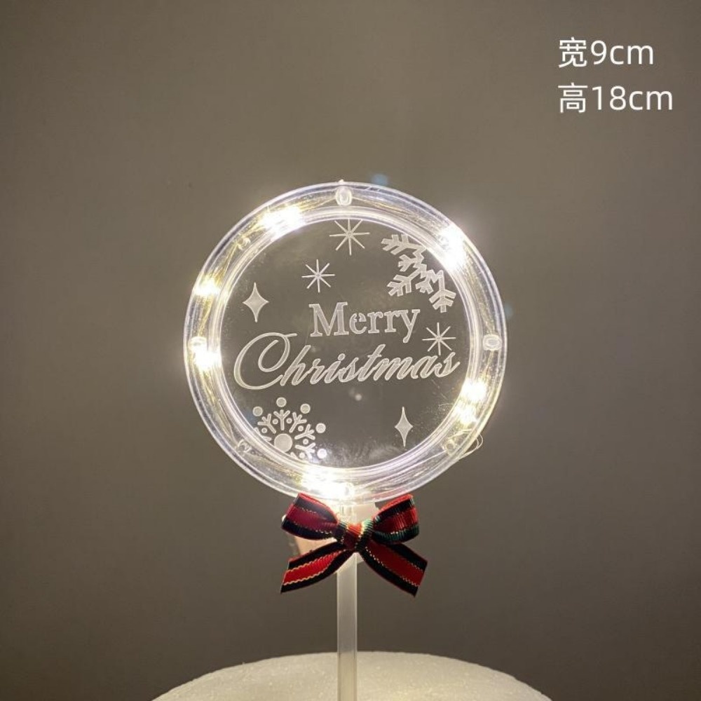 LED Cake Topper Night Light Christmas Acrylic Cake Decorating Tools ...