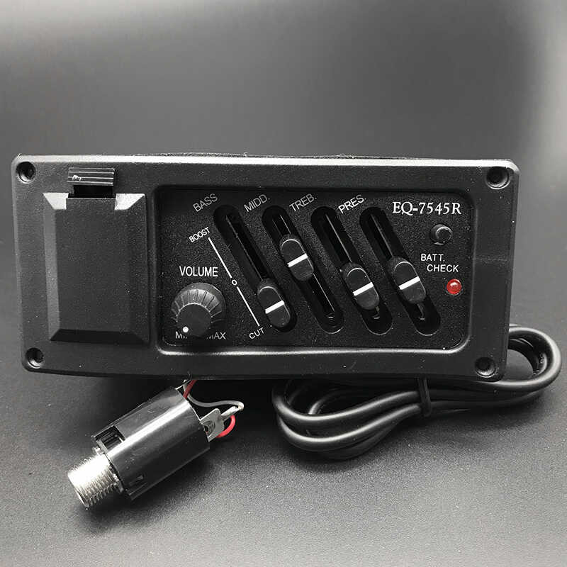 EQ 4Band Equalizer Folk Guitar Preamp Piezo Pickup Tuner Gamit Ang Mic