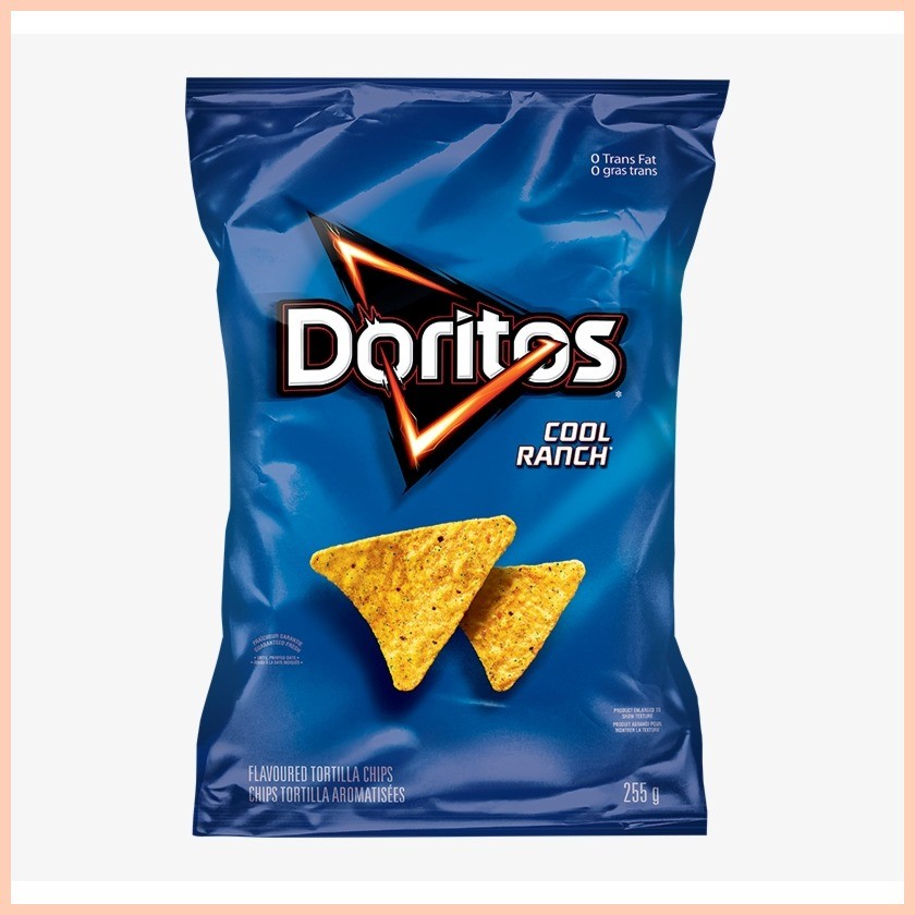 ♣ ∇ DORITOS Nacho Cheese, Taco, Smokin' BBQ, Corn n Cool Ranch Flavored