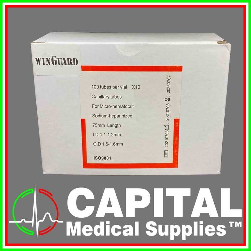 NRIS Capillary Tube Microhematocrit Sodium Heparinized, 10 Vials/Box ...