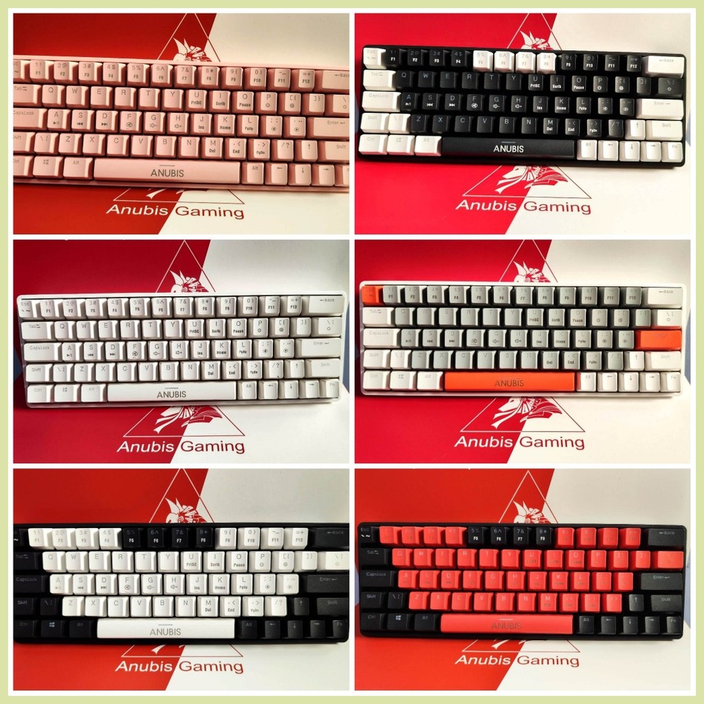 ∪ RGB Hotswappable Mechanical Keyboard 64 Keys Backlit Switch Gaming ...