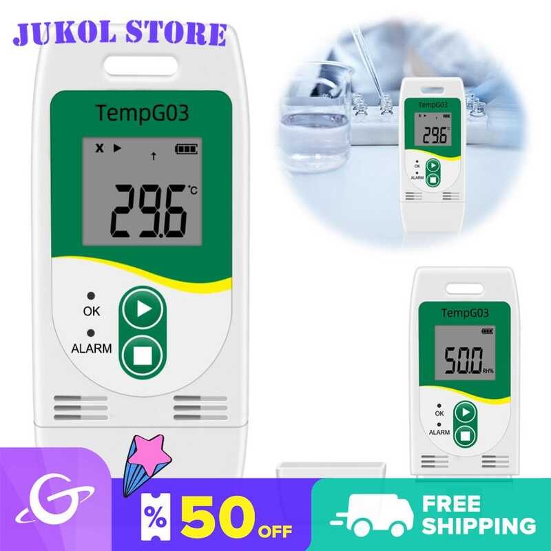 USB Temperature Data Digital 32000 Point Capacity Temp Recorder ...