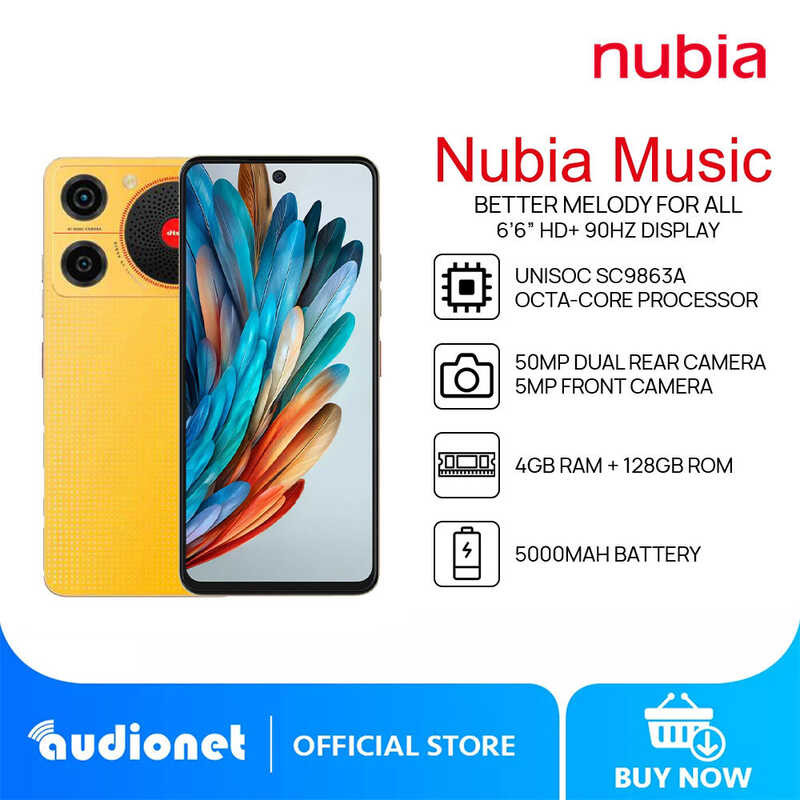 Nubia Music Smartphone | 4Gb+128Gb Unisoc Sc9863a 6.6” Hd+ 90Hz Display ...