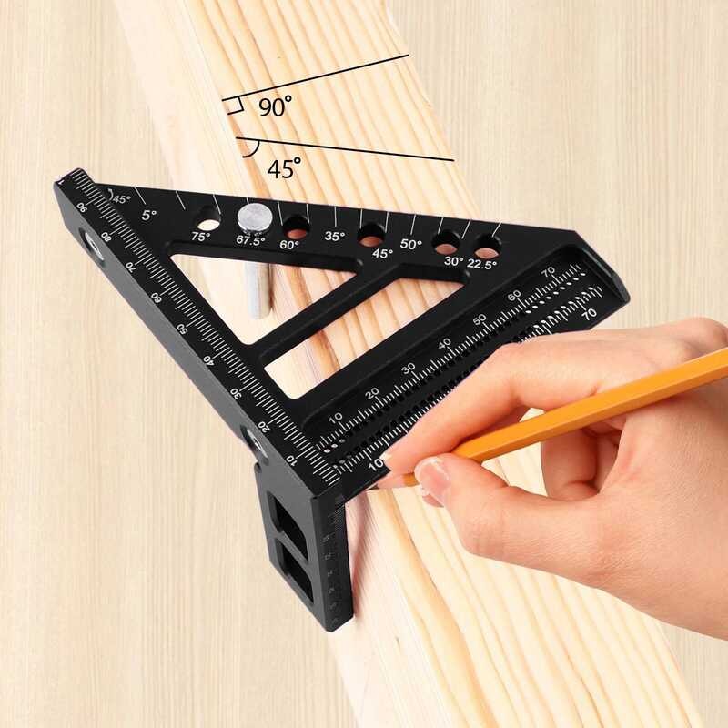 Xj Aluminum Alloy Miter Triangle Ruler 3D Multi-Angle Wooorking Square ...
