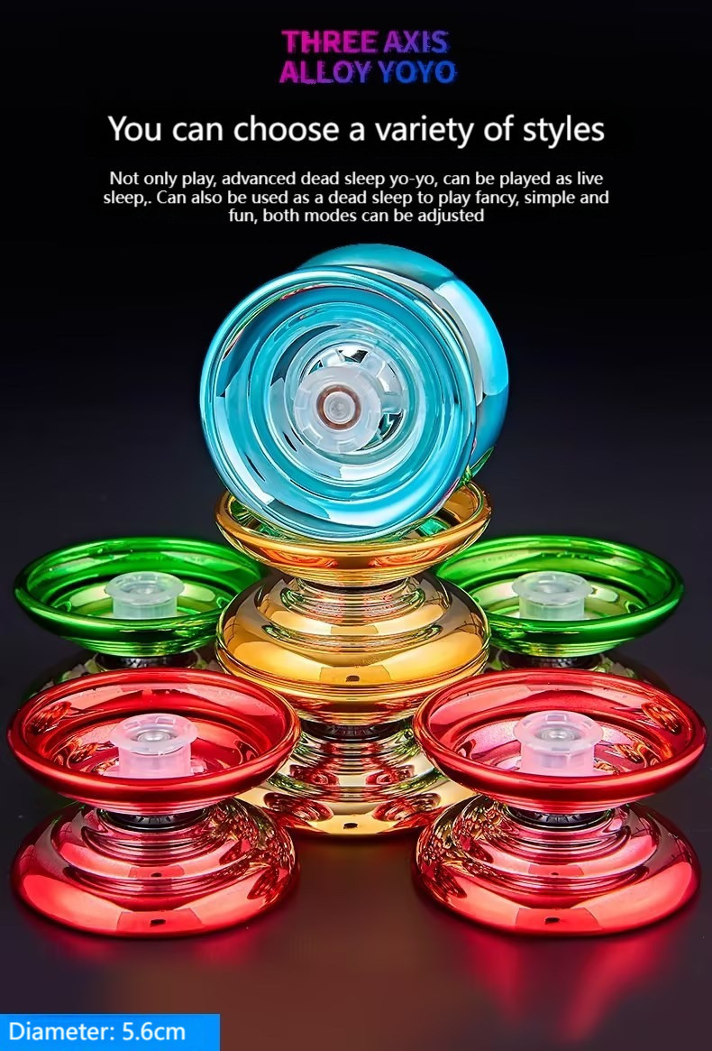 Aluminum Alloy Magic Yoyo Competition Luminous Professional Trick Yoyo ...