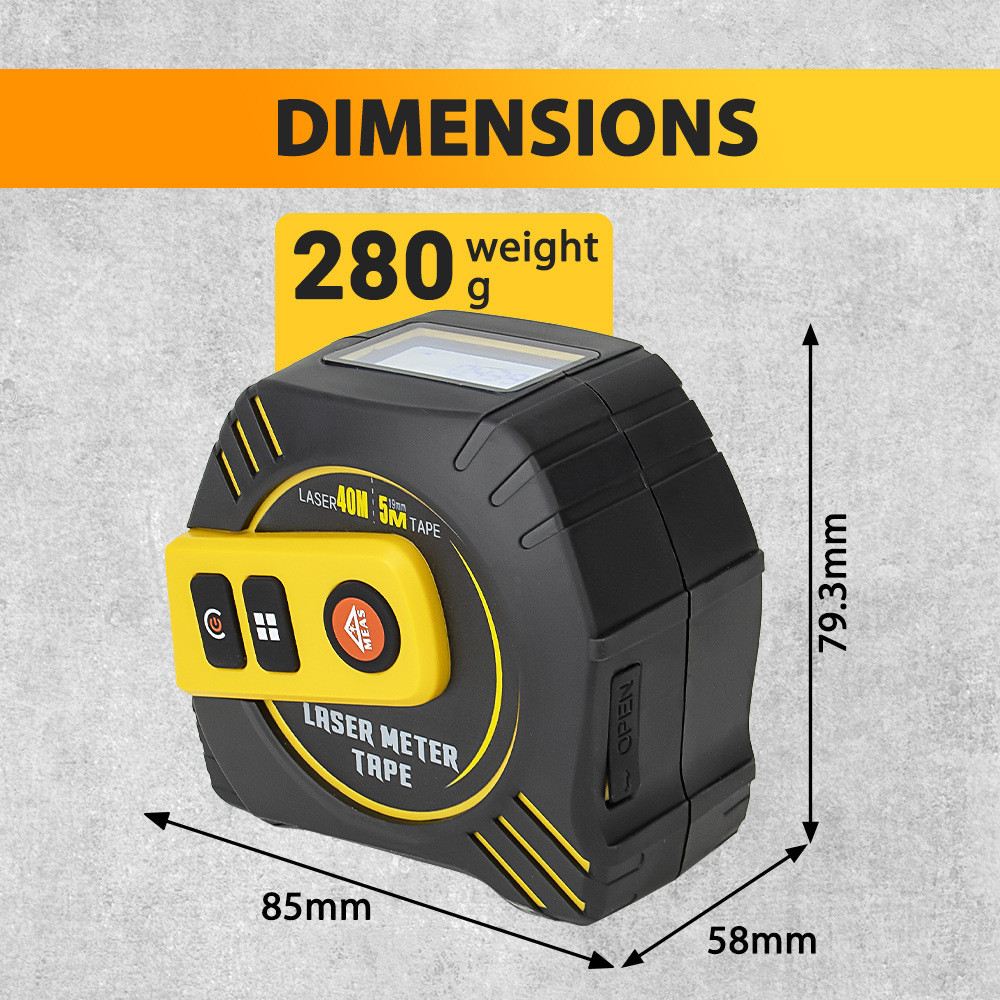 Fast Shipping Laser Measure Tool 40M 165FT Digital Distance Meter High ...