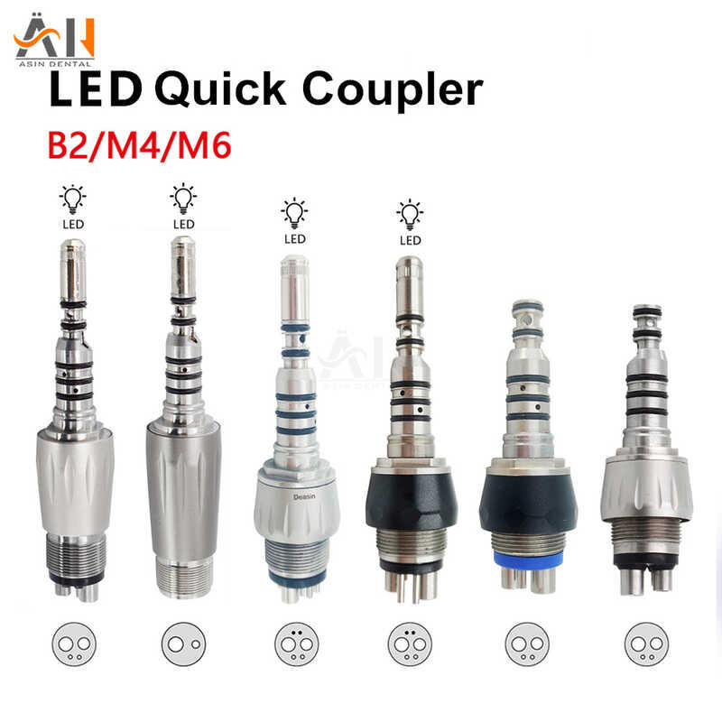 2/4/6Hole Dental Quick LED Coupler Coupling Adaptor Para Sa KAVO Fiber ...