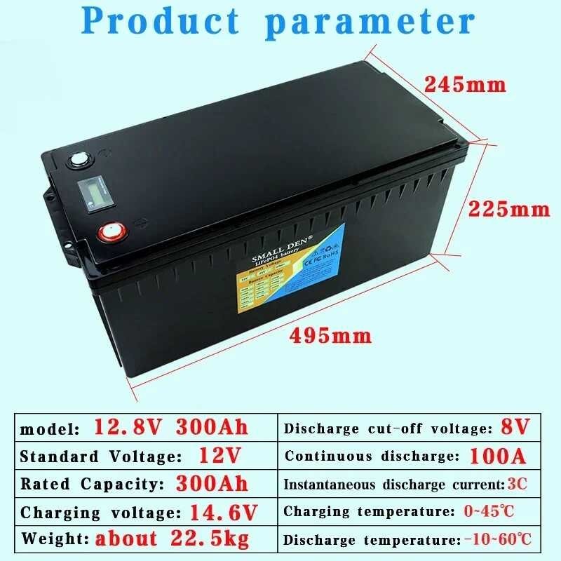 12V 300Ah Lithium Iron Phosphate Battery, Motorboat, Electric Boat, Rv ...