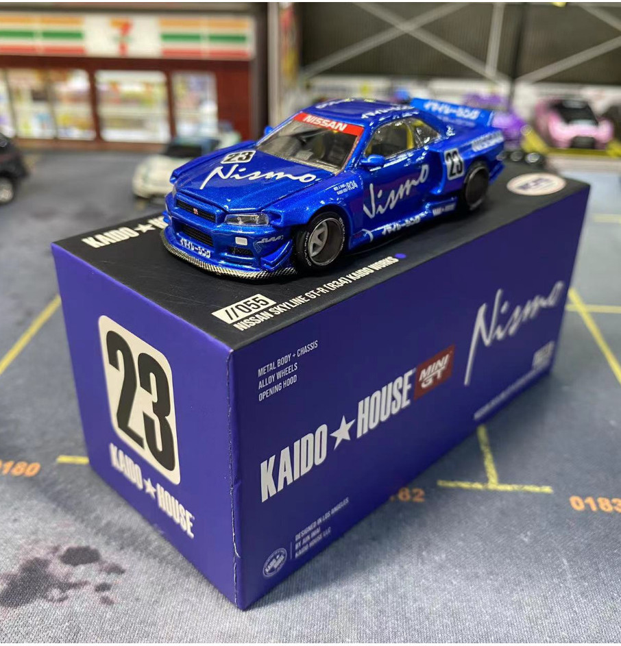 KAIDO HOUSE MINI GT 1:64 R34 GT-R34 055 048 049 Alloy CAR MODEL