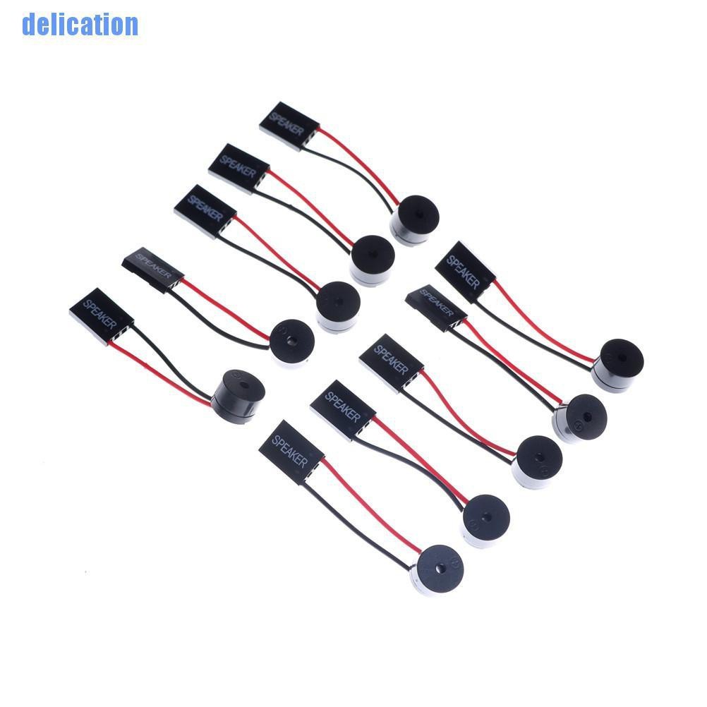 Zopsc 10 Stück Mainboard Lautsprecher (PC Piepton Buzzer) – 4-poliger Stecker, Ca. 6 Cm Lang, Für Desktop Computer