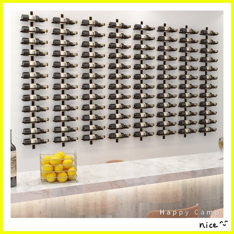 Living room entrance wine rack wrought iron wine rack European style