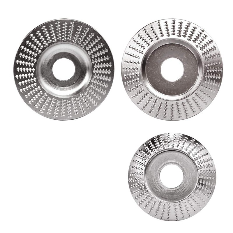 3-Pack Wood Grinding Wheel Rotary Discs – 100mm Carbon Steel Sanding Discs For Angle Grinder Wood Carving & Polishing