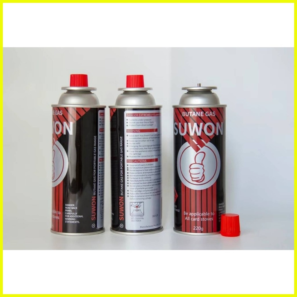 【4pcs】SUWON Safe Butane Gas for Gas stove 220g x 4 pcs Korea Gas Tank ...