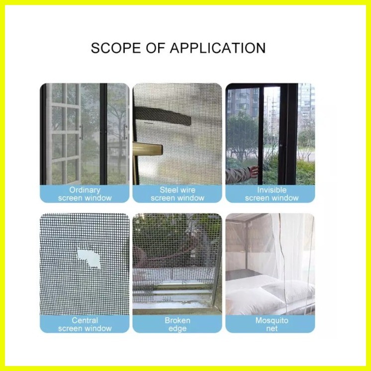 ஐ ☸ 1 Roll Easy Apply 5cm X 2m Window Screen Fiberglass Covering