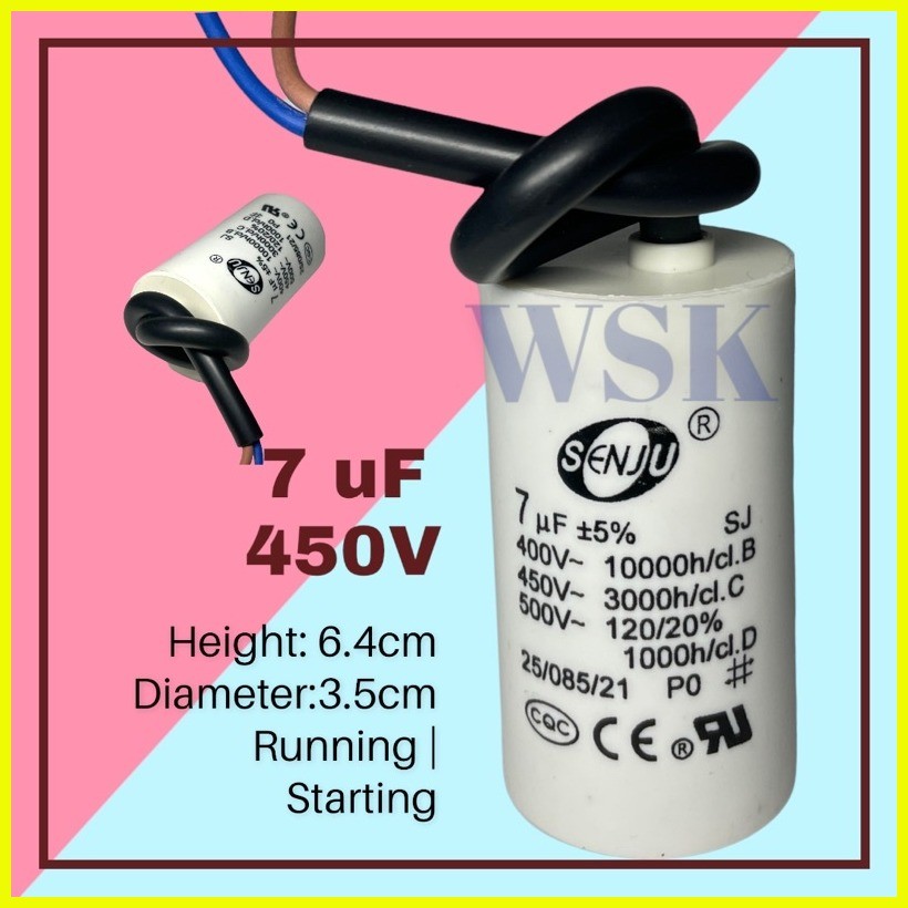 4uF 5uF 6uF 7uF 450VAC Starting Running Capacitor WSK Online Shop