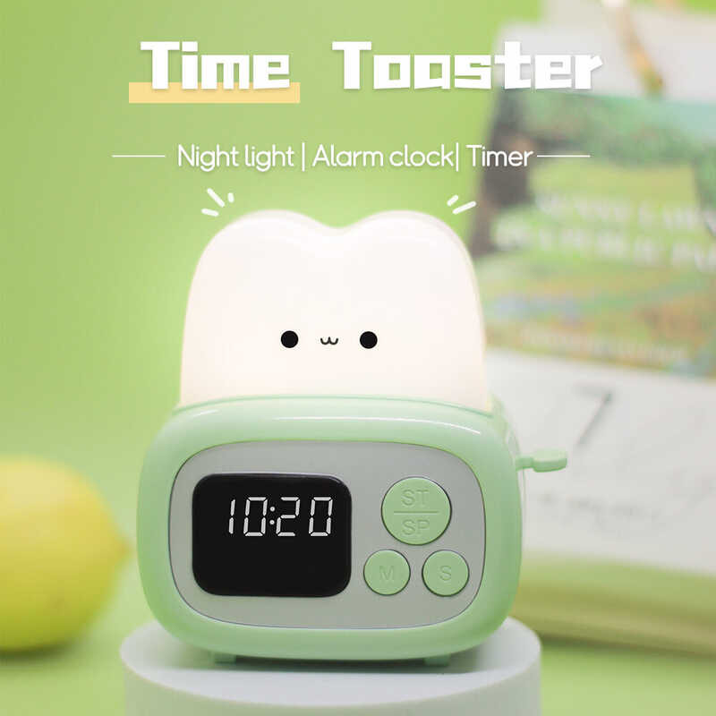 Digital TTSM Alarm Timer Clock Loud For Heavy Sleepers With Night Lamp