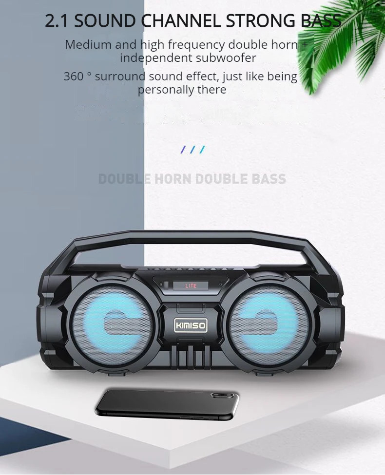 Powerful Bluetooth Speakers Hifi EQ Wireless Subwoofer Home Theater MP3