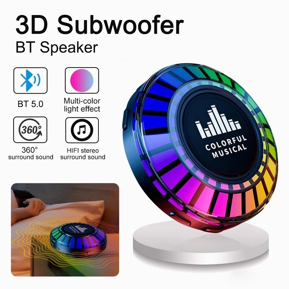Portable Led Atmospheric Light High Fidelity Stereo Bar Wireless Bone ...