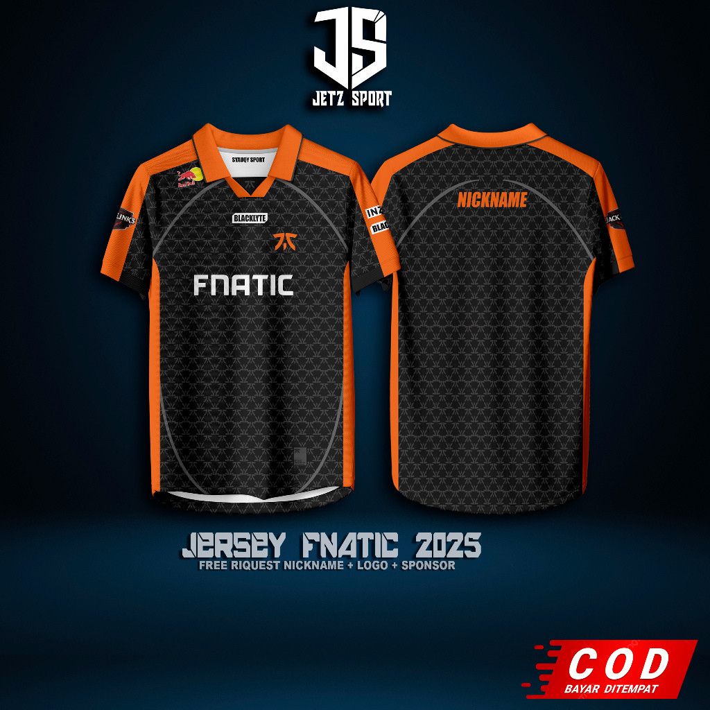 Latest Pro FNATIC Esport Jersey 2025 Free Request Nickname