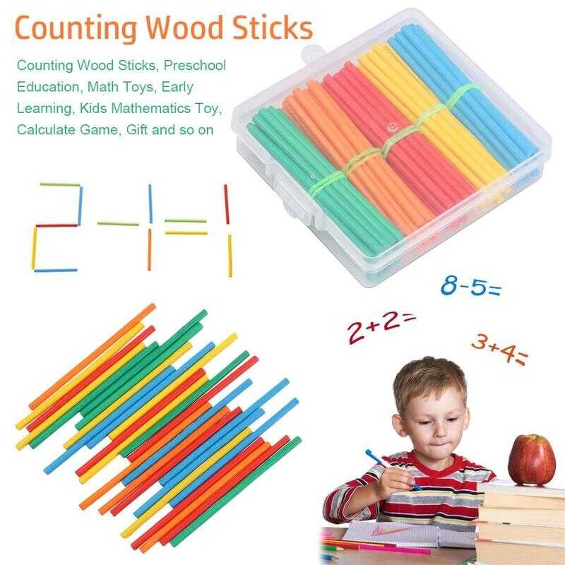 Bamboo Rods Preschool Education Math Toys Counting Wood Sticks Kids ...