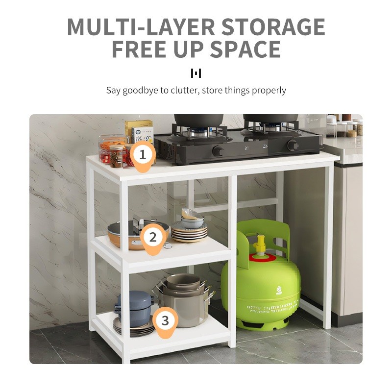 TOP - Kitchen Gas Stove Stand Rack Household Kitchen Storage Shelf ...