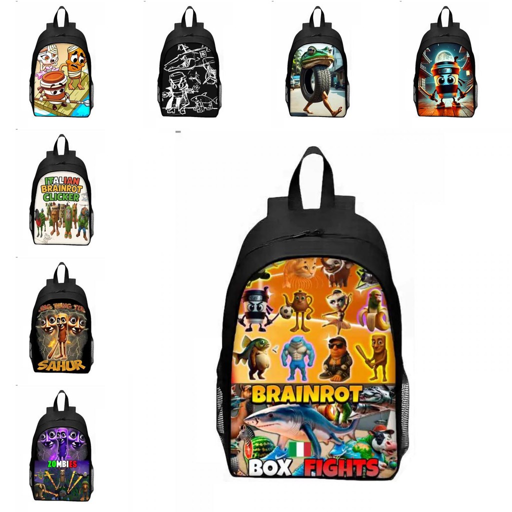 Brainrot Italian Al Street Style Backpack With Lightweight Breathable ...