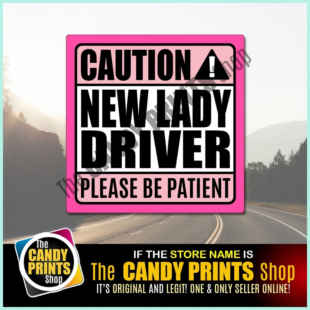 Magnetic Car Sticker for New Lady Driver Student Driver - Square Series ...