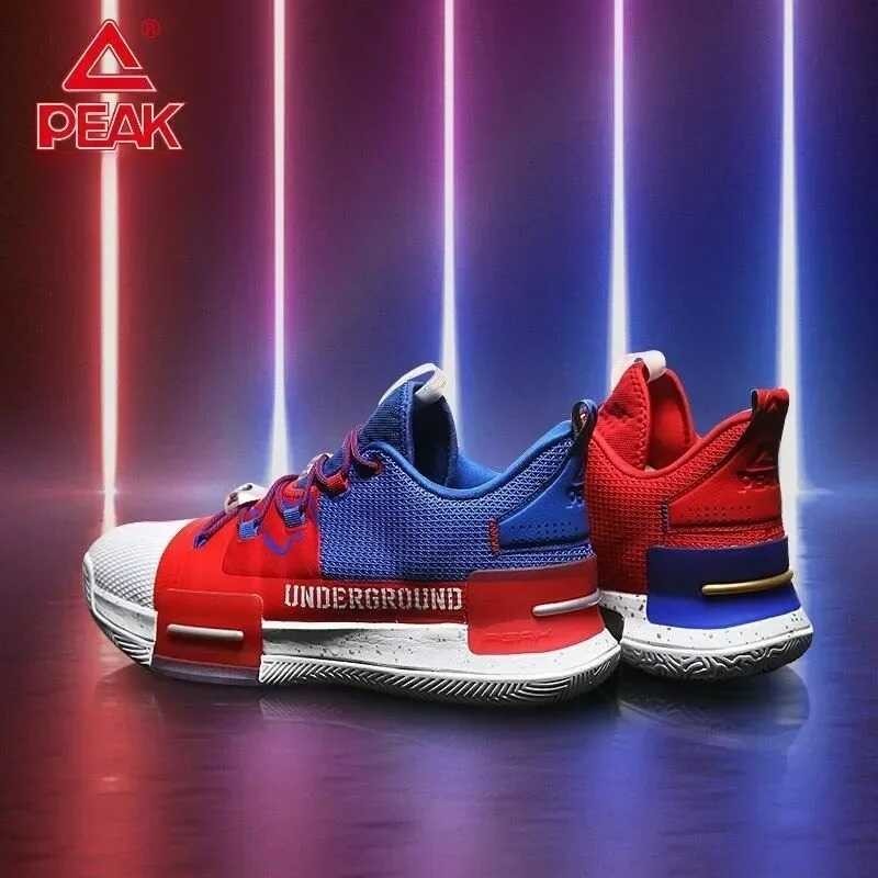 PEAK TAICHI Color Matching Peak Basketball Shoes Men's Breathable Shock ...