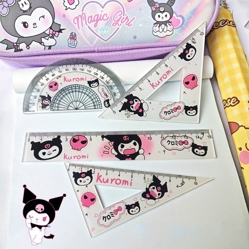 Crayon Shin-chan Funny Rotatable Ruler 4 Piece Ruler Set for Student ...