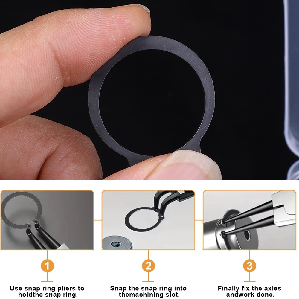 160 Pcs/ Box Multipurpose Snap Ring Bearing Retaining Cshape Gasket