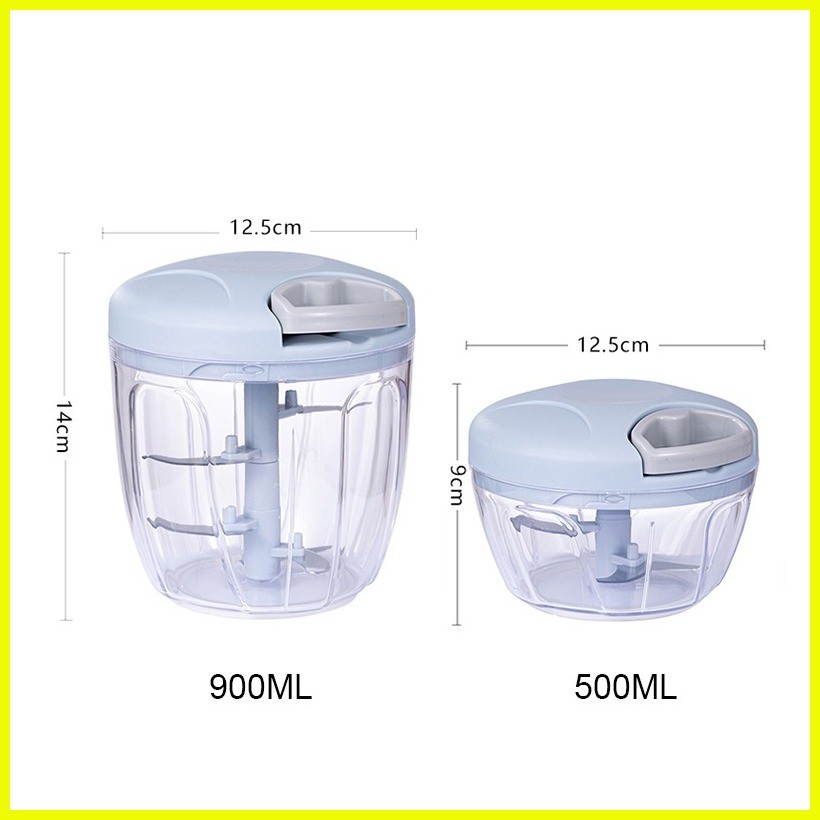 900ml Hand Chopper Manual Rope Food Processor With Pounding Garlic ...