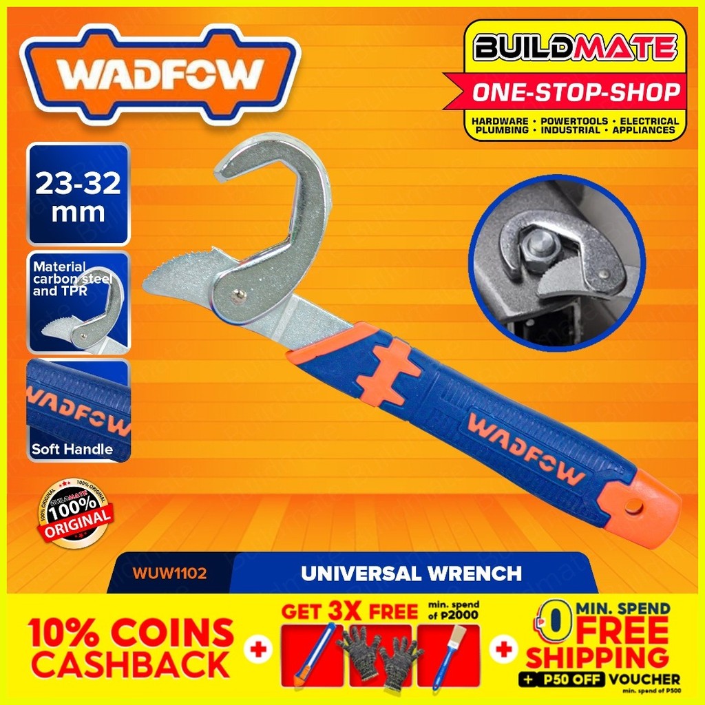 BUILDMATE Wadfow Universal Wrench Adjustable MultiFunction Pipe Spanner Wrench SOLD PER PIEC