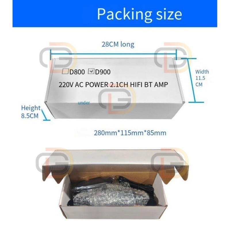 50W+50W+100W Bluetooth 5.0 Amplifier for Speaker 2.1 Channel Bluetooth