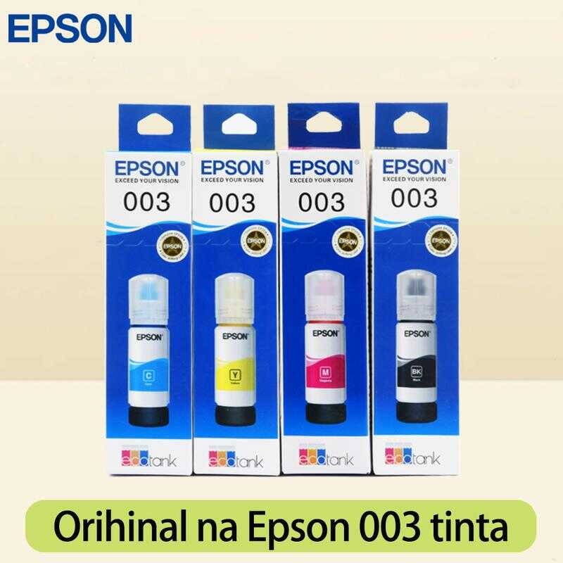 Orihinal Na Epson 003 Black L11050 L3556 L3250 L1210 L5290 L1250 Cyan ...