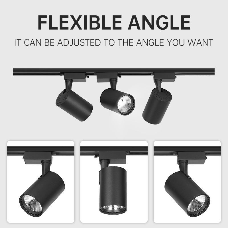 30W tri color tube light LED spotlight foldable exhibition light track ...