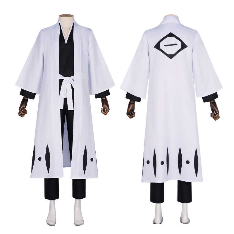 Bleach Captain Cosplay Costume Halloween Long Team Uniform Robe Cosplay ...