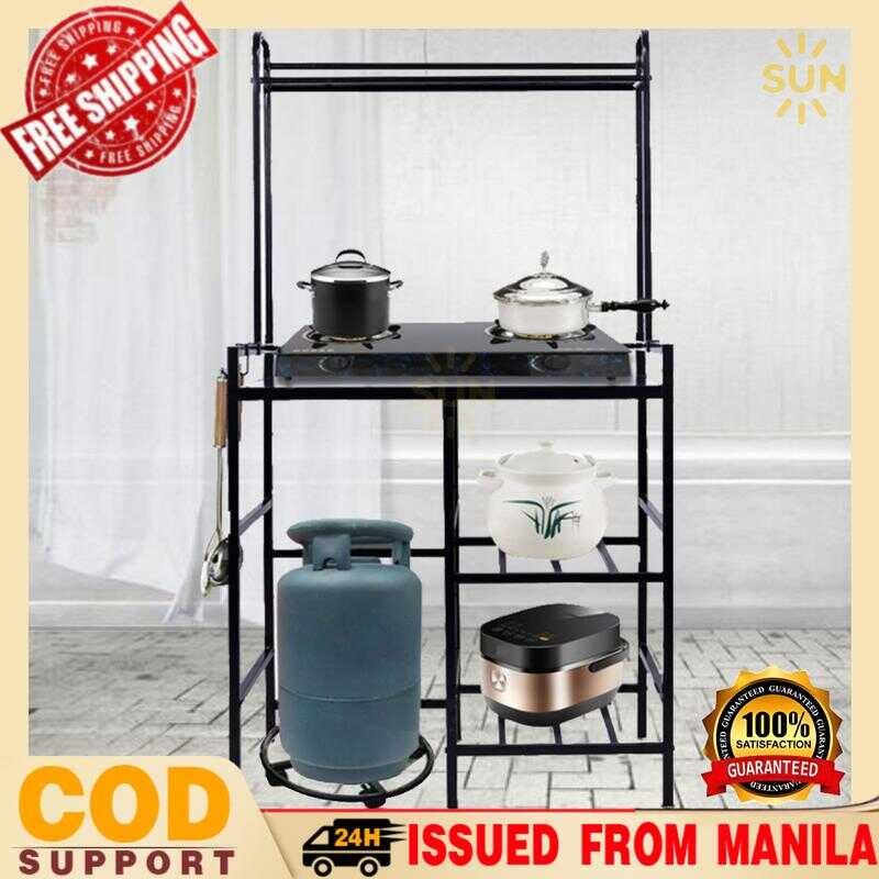 Gas Rack Stove Stand Kitchen Heavy Duty Tank Holder Organizer Operation ...