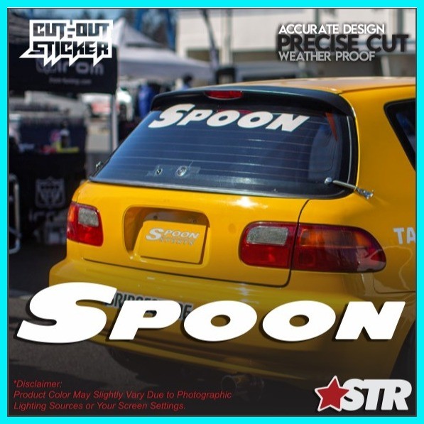 Spoon Honda Car Sticker Large Decal Cut-Out Waterproof | STR | Shopee ...